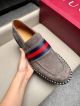 Gucci Man Grey Calfskin Business Leather Shoes 042889 (7)_th.jpg